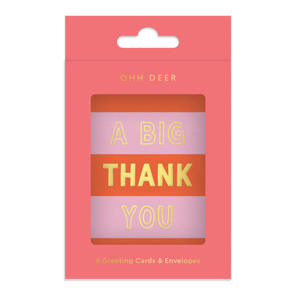 A Big Thank You Mini Greeting Card (Pack of 6)
