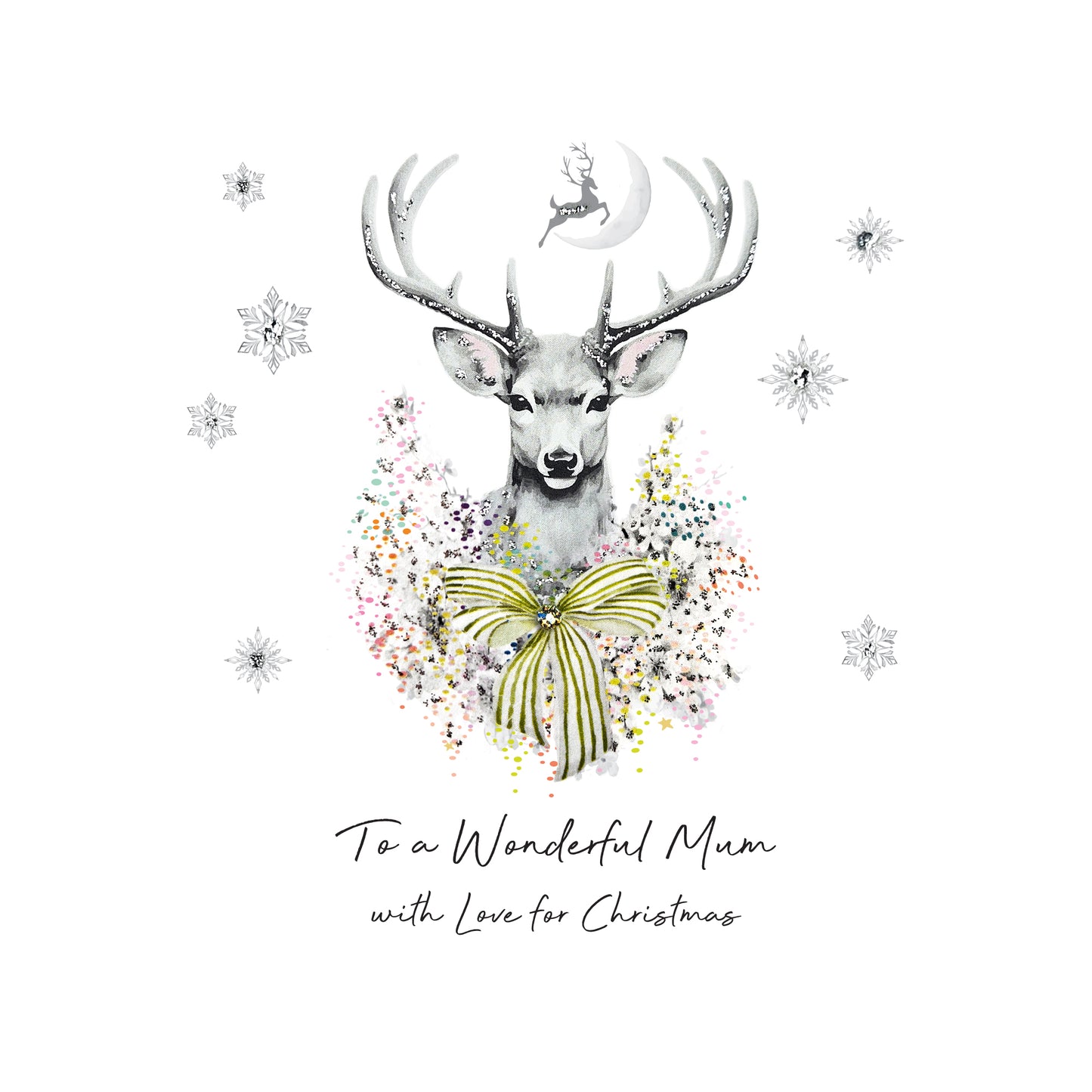 To a Wonderful Mum with Love for Christmas - Christmas Shimmer