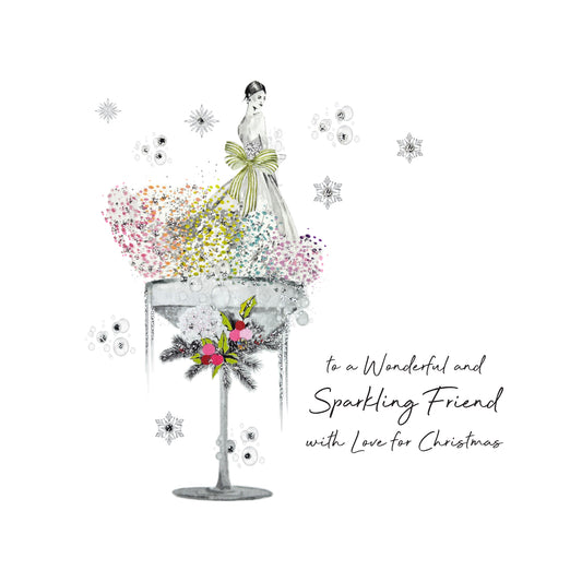 To A Wonderful Friend With Love for Christmas - Christmas Shimmer