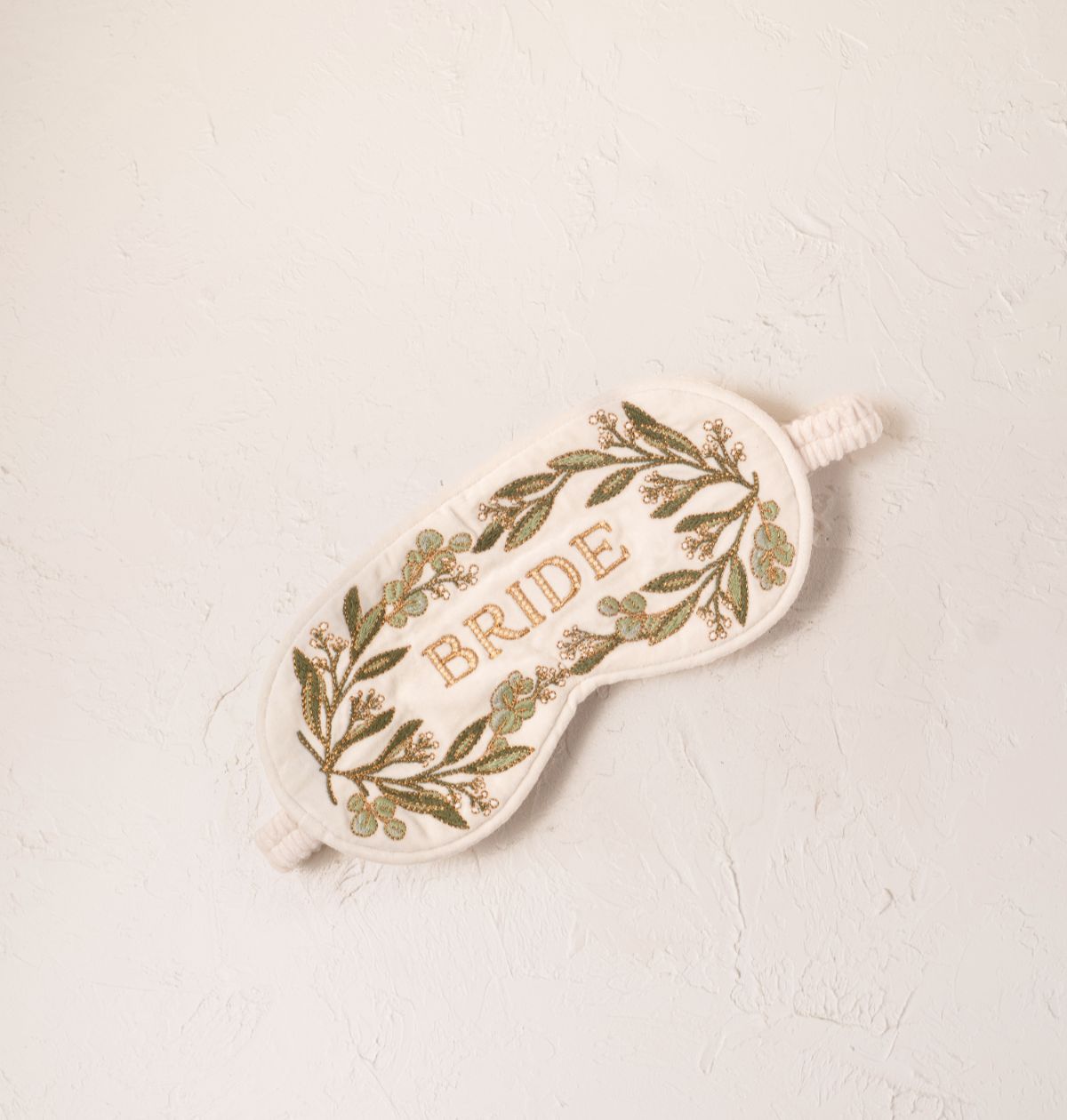 Olive Branch Bride Eye Mask - Cream Velvet