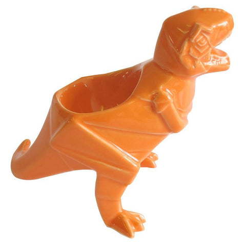 Origami Dinosaur Orange Egg Cup