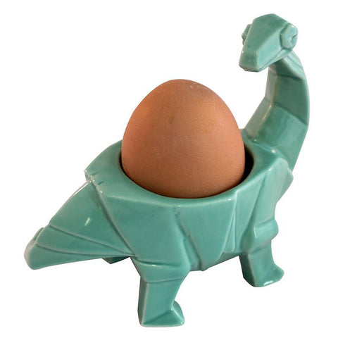 Origami Dinosaur Turquoise Egg Cup