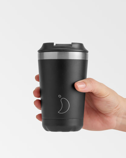 Coffee Cup Monochrome Black 2024 , New Style Lid
