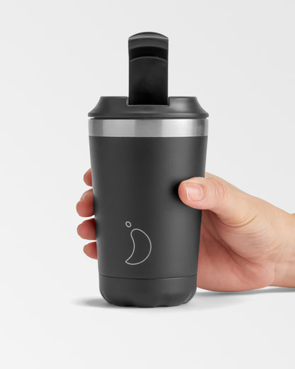 Coffee Cup Monochrome Black 2024 , New Style Lid