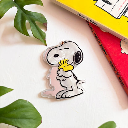 Peanuts Snoopy Hugging Woodstock Compact Mirror