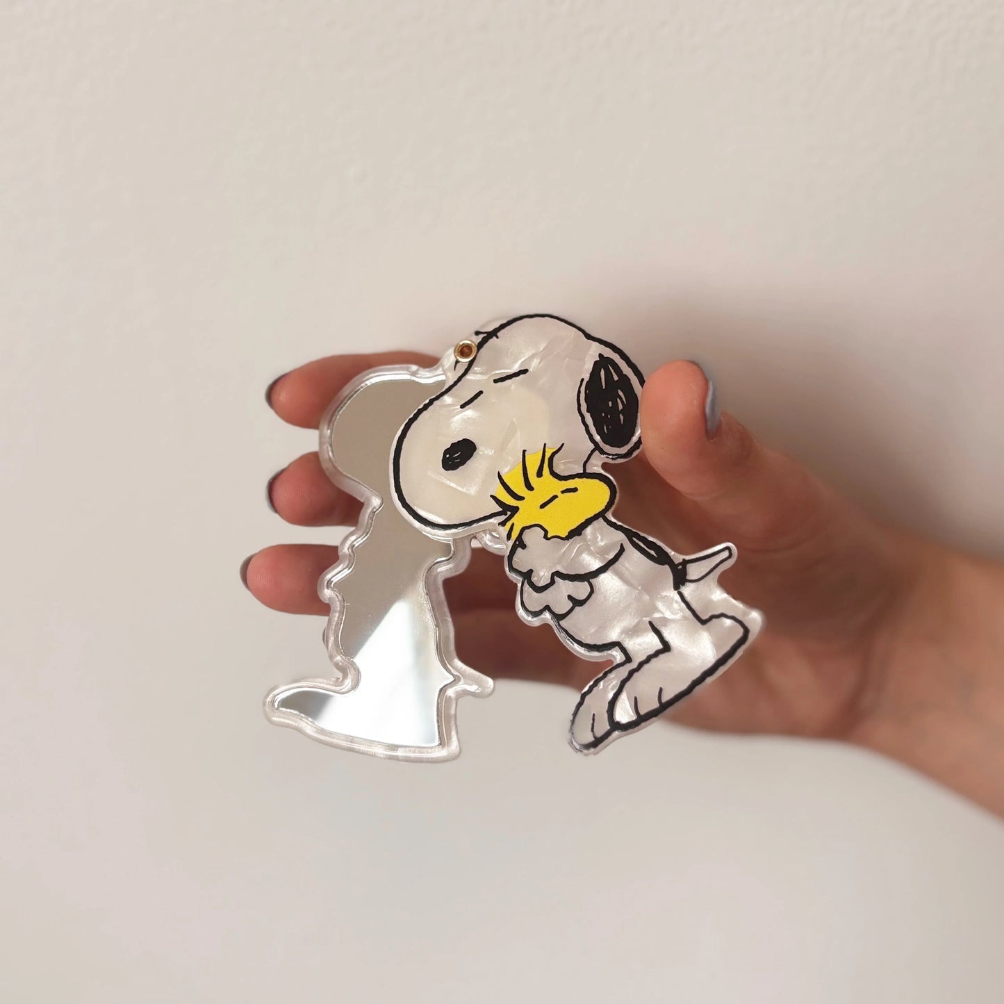 Peanuts Snoopy Hugging Woodstock Compact Mirror