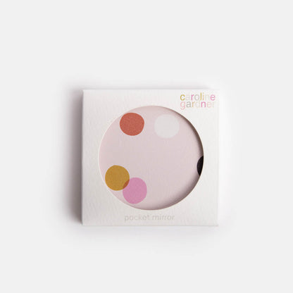 Pink Dotty Round Pocket Mirror