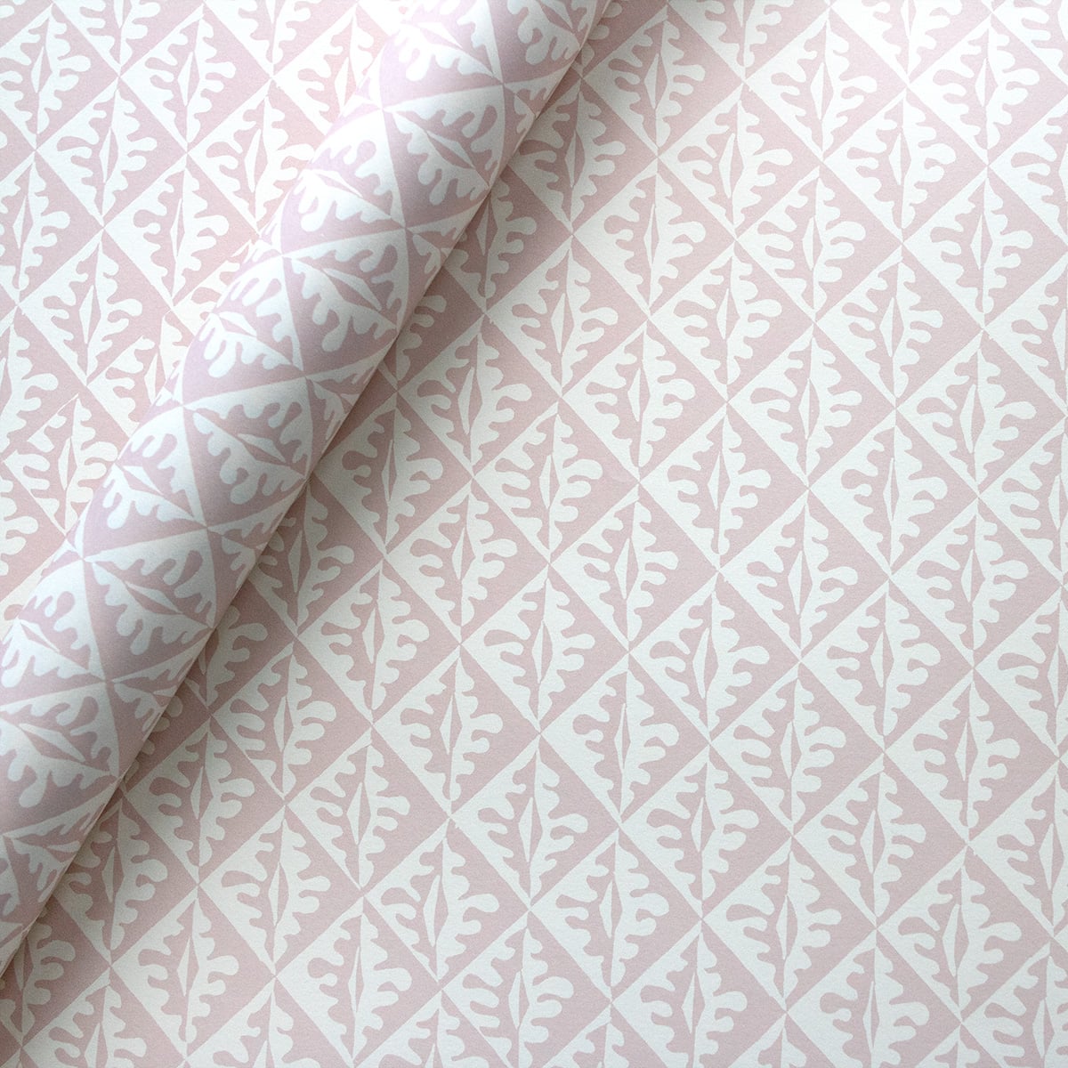 Gift Wrap - Oak Leaves Pale Pink