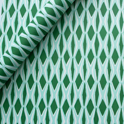 Gift Wrap - Smocking Jade and forest Green