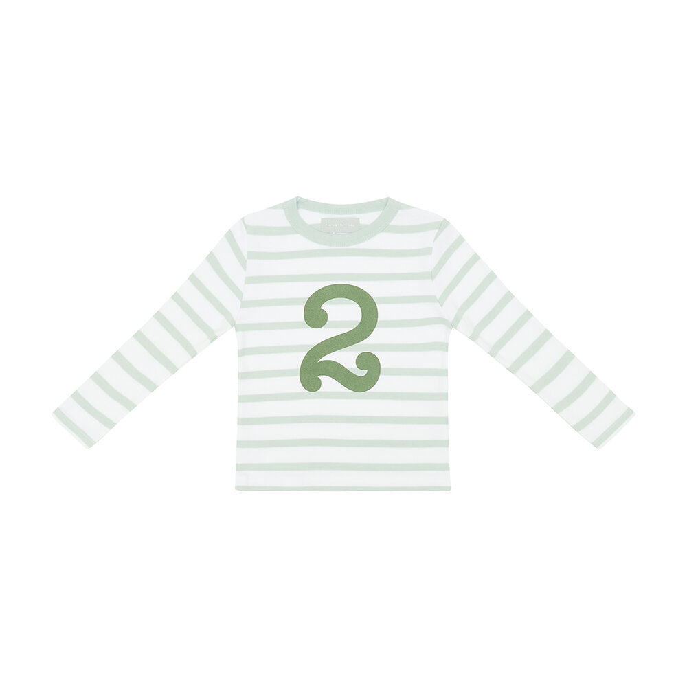 Age 2 Powder Blue & White Breton Striped T-Shirt