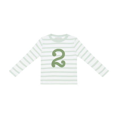 Age 2 Powder Blue & White Breton Striped T-Shirt