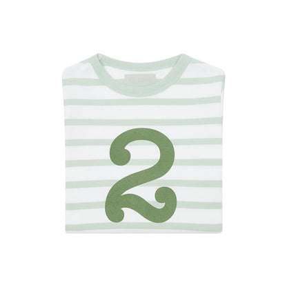 Age 2 Powder Blue & White Breton Striped T-Shirt