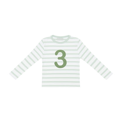 Age 3 Powder Blue & White Breton Striped T-Shirt