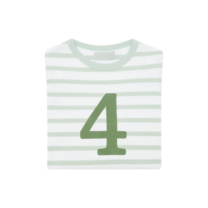 Age 4 Powder Blue & White Breton Striped T-Shirt