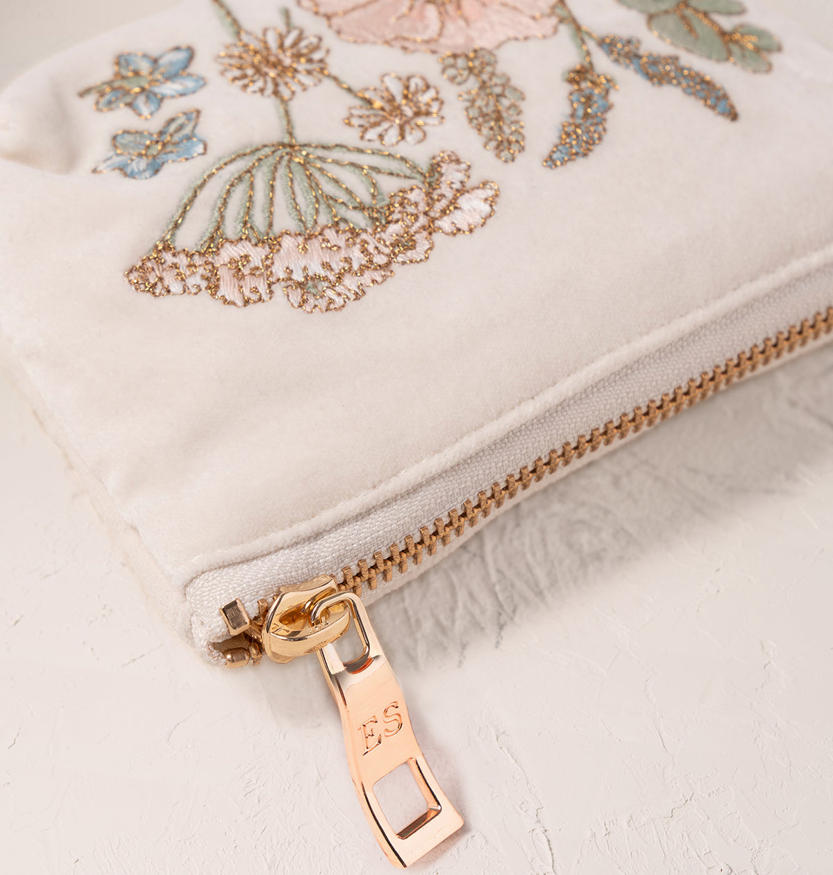Pressed Flowers Bridesmaid Coin Purse - Cream