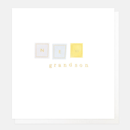 New Grandson Building Blocks Card