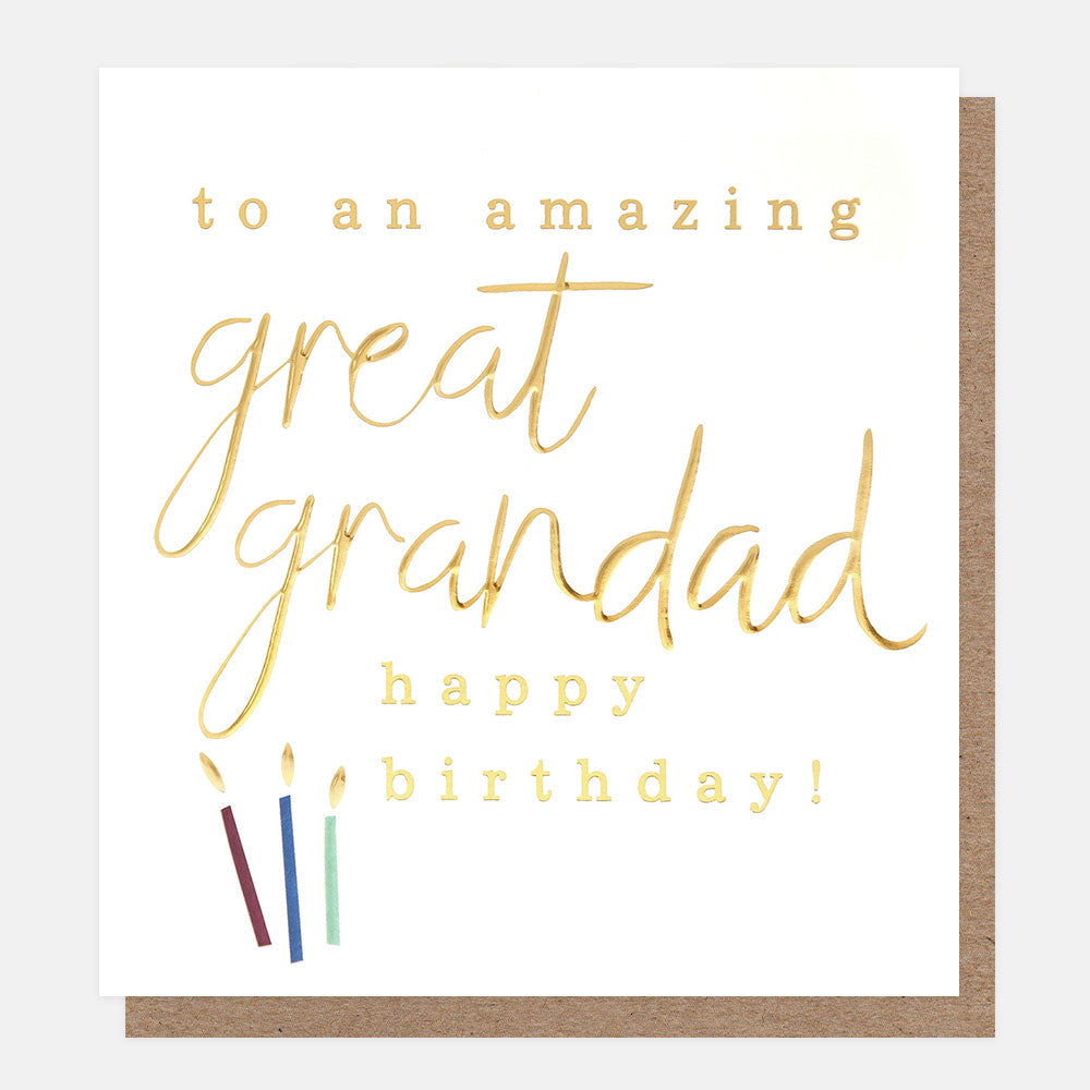 Candles Amazing Great Grandad Birthday Card