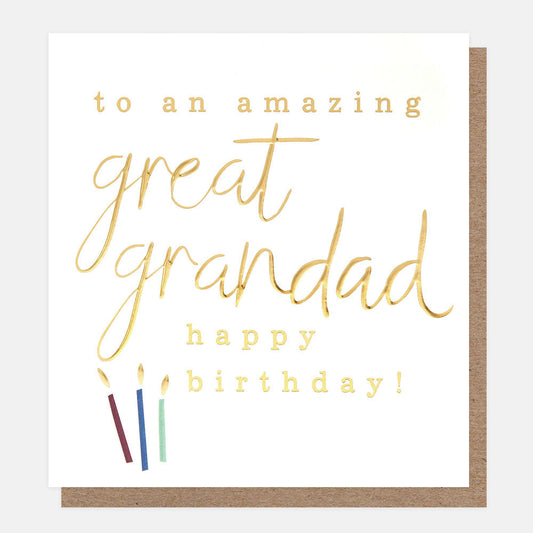 Candles Amazing Great Grandad Birthday Card