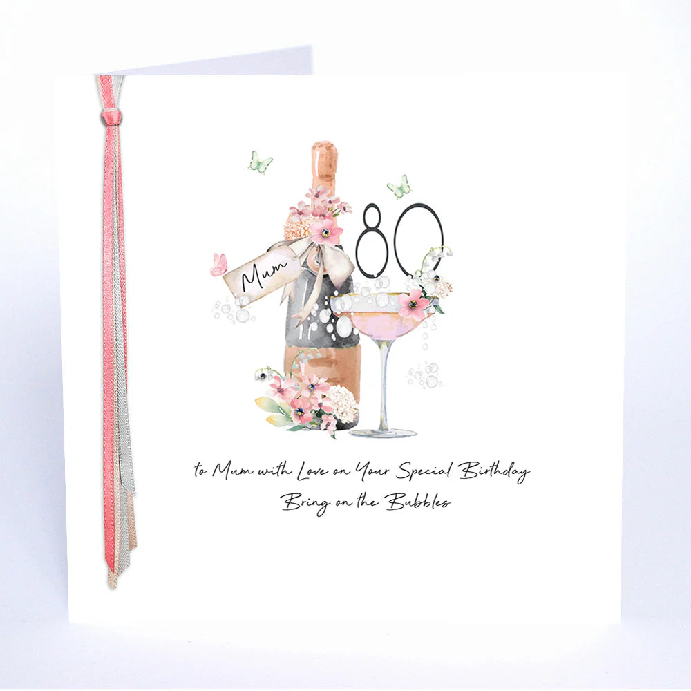 Ribbons and Roses 80 To Mum With Love On Your Special Birthday