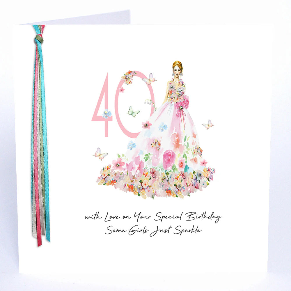 Ribbons and Roses Special Birthday 40 - Large
