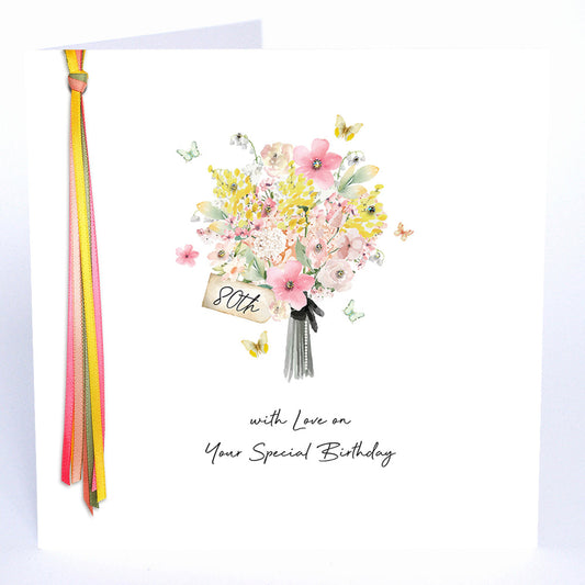 Ribbons and Roses 80 with Love on Your Special Birthday - Large