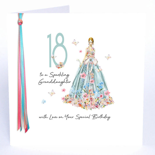 Ribbons and Roses Sparkling Granddaughter 18 - Large