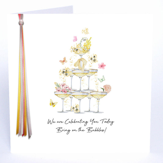 Ribbons and Roses Celebrating You Today Bring on the Bubbles - Large