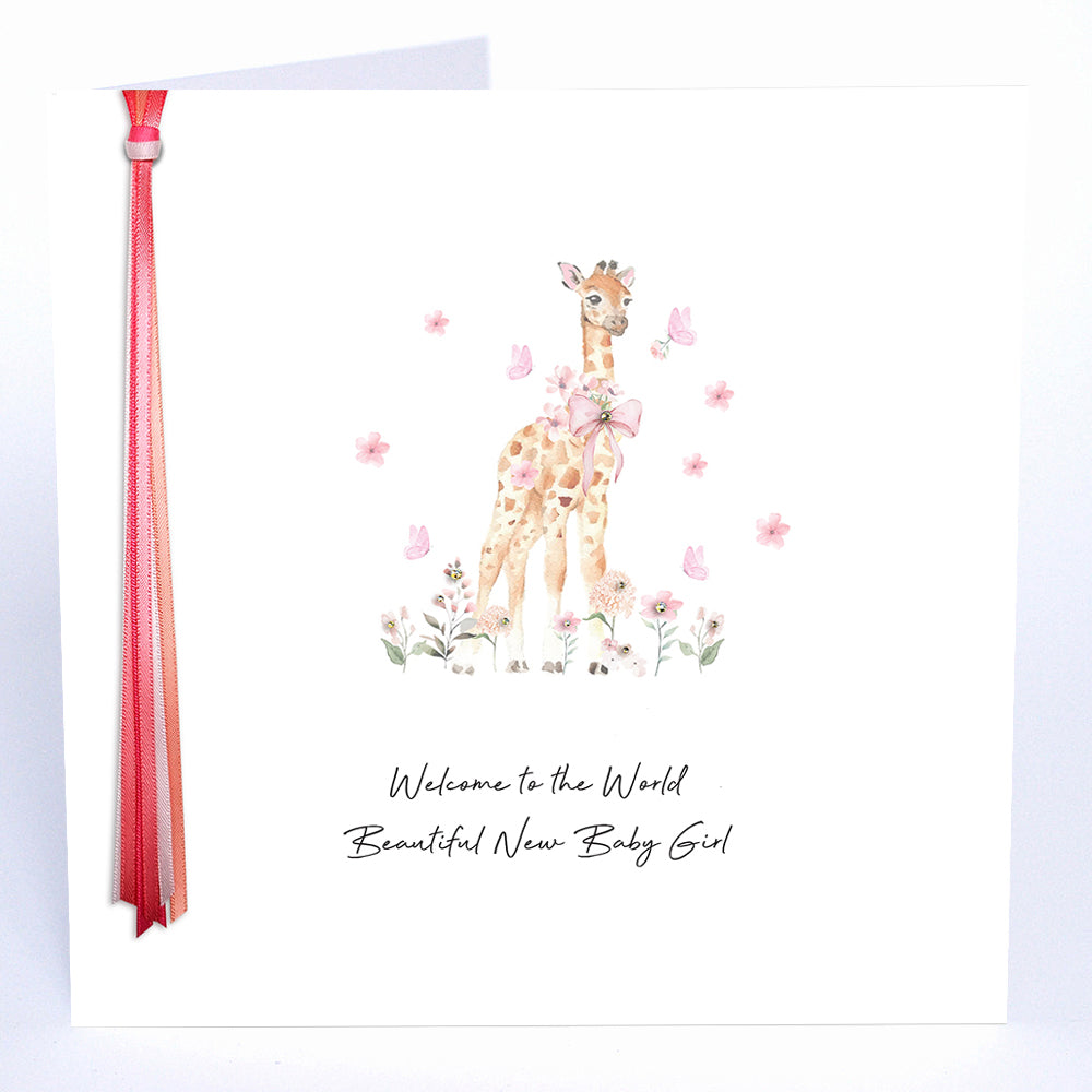 Welcome To The World Beautiful New Baby Girl Giraffe - Large