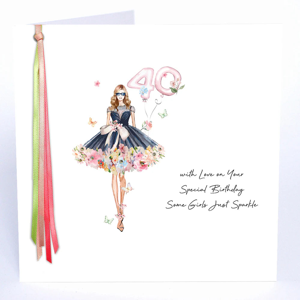 Ribbons and Roses Special Birthday 40 - Large