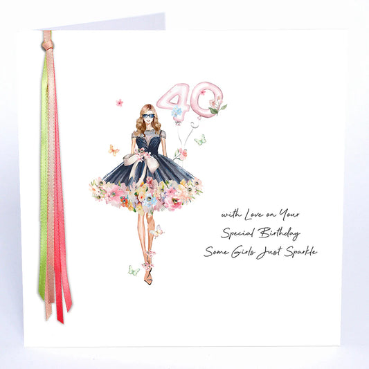 Ribbons and Roses Special Birthday 40 - Large