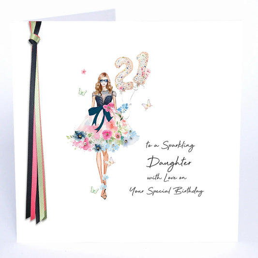 Ribbons and Roses Sparkling Daughter 21 - Large