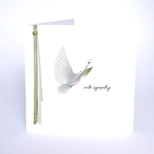 Ribbons and Roses With Sympathy Bird