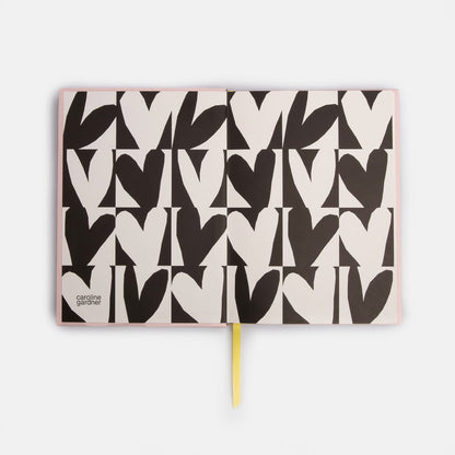 Pink Flowers Debossed Slim Hardback Notebook