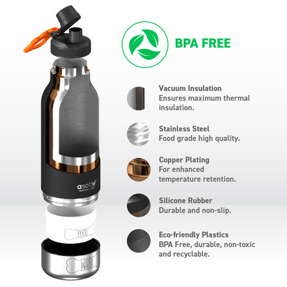 Barky Asobu  3-In-1 Bottle: Khaki Orange
