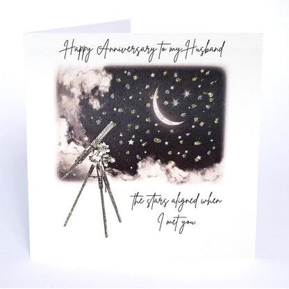Husband Anniversary Card - The Stars Aligned
