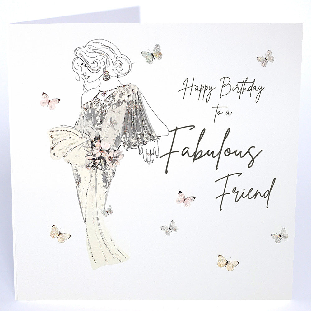 Happy Birthday Fabulous Friend - Large Card