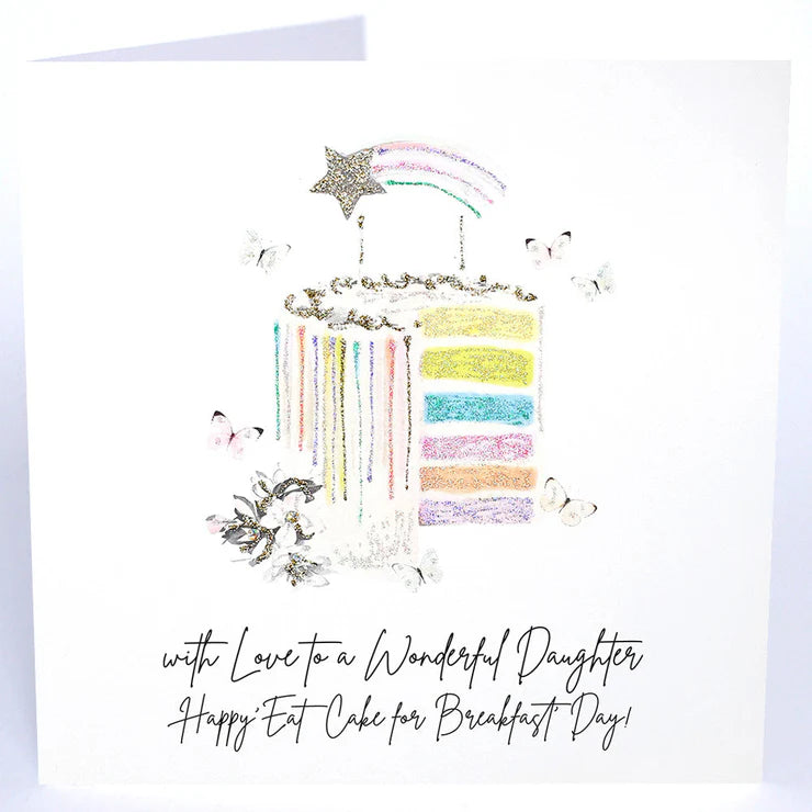 With Love to a Wonderful Daughter, Happy 'Eat Cake for Breakfast' Day - Large