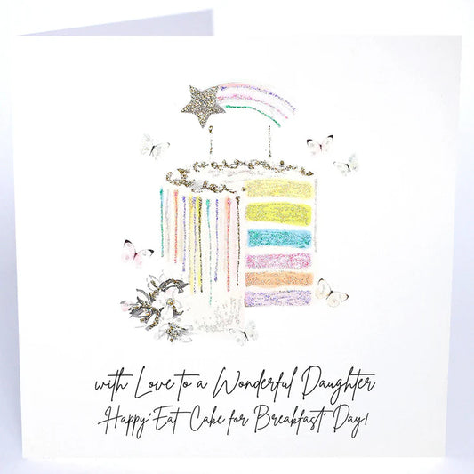 With Love to a Wonderful Daughter, Happy 'Eat Cake for Breakfast' Day - Large