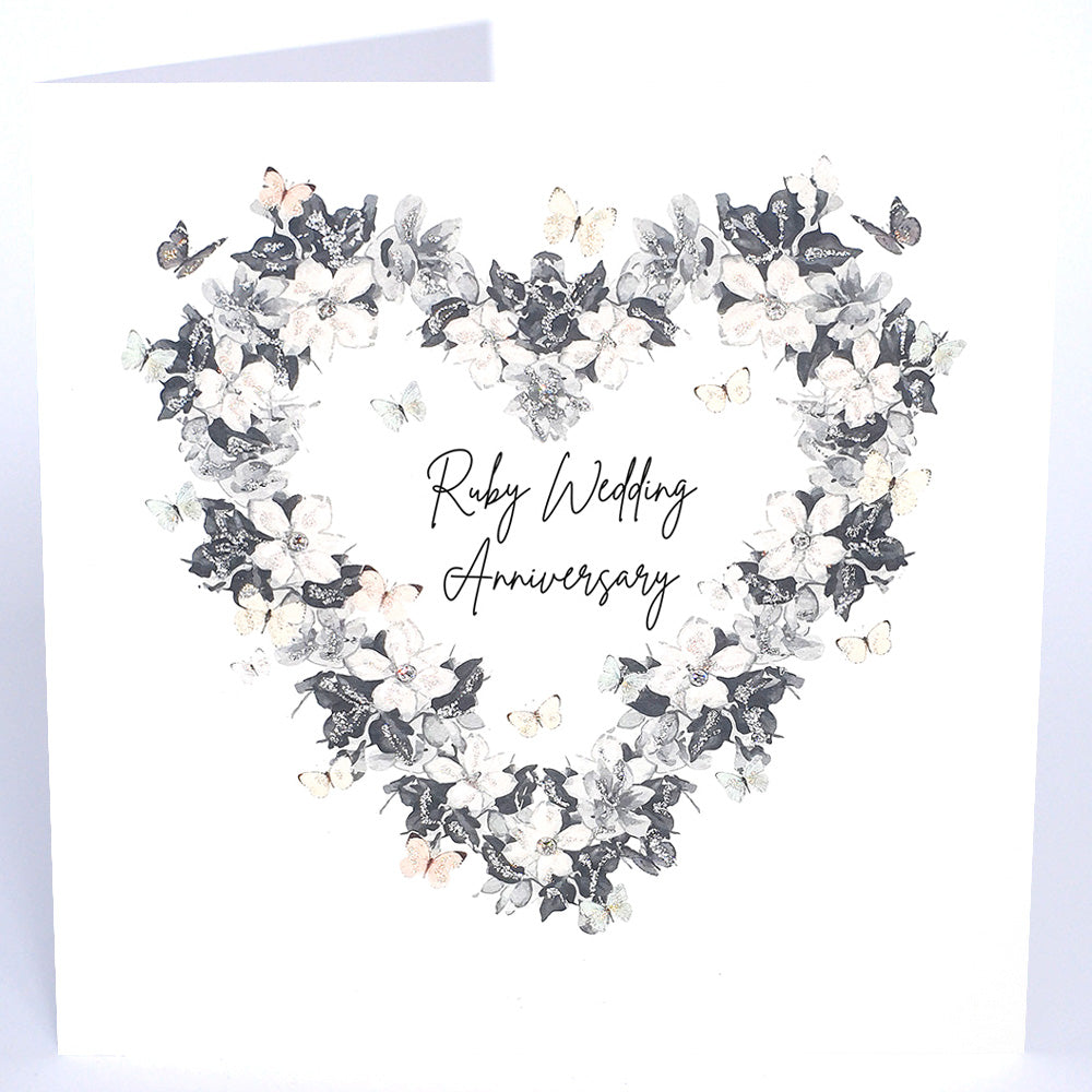 Ruby Wedding Anniversary - Large card