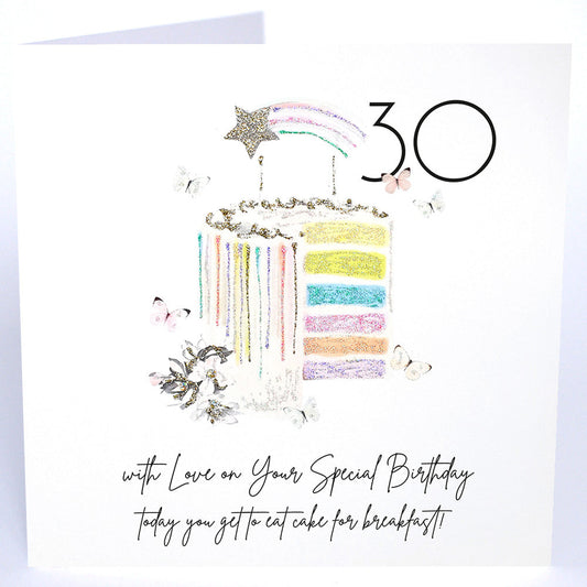 30 With Love On Your Birthday - Large Card