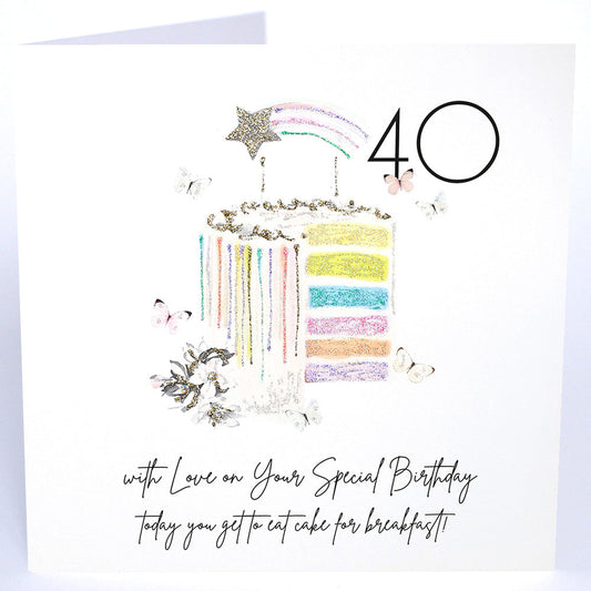 40 With Love On Your Birthday - Large Card