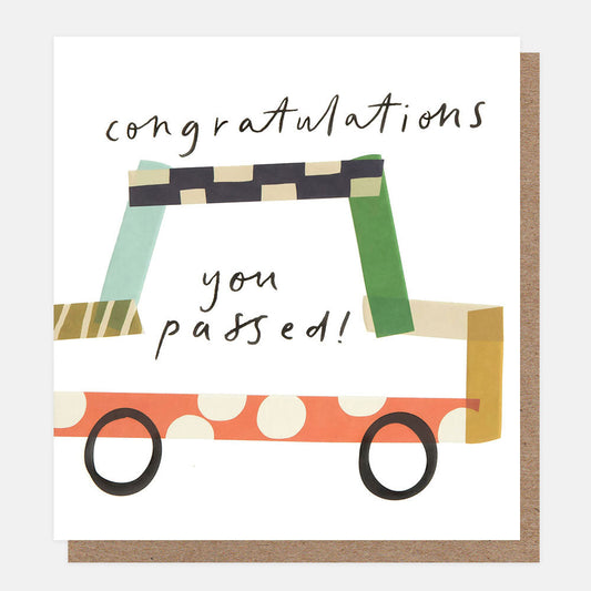 Tape Car Congratulations You Passed Card