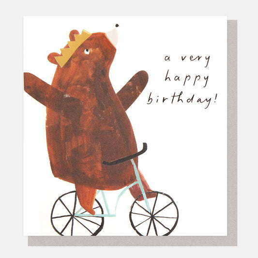 Bear On A Bike Birthday Card