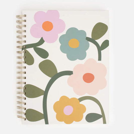 Multi Flower Spiral Notebook