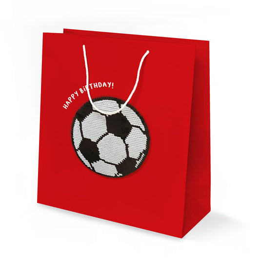 Football Sequin Gift Bag