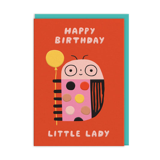 Little Lady Happy Birthday Card