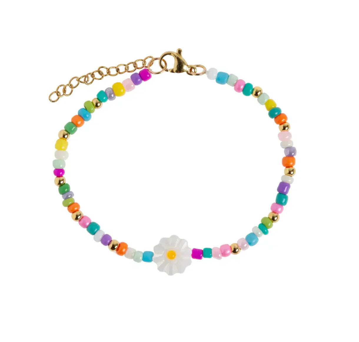 Tove - Daisy Flower Colourful Bead Summer Bracelet