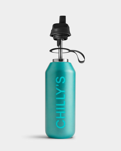 Series 2 Chilly's Flip Bottle - Matte Metallic Atlantis 500 ml