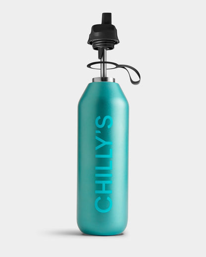 Series 2 Chilly's Flip Bottle - Matte Metallic Atlantis 1000 ml