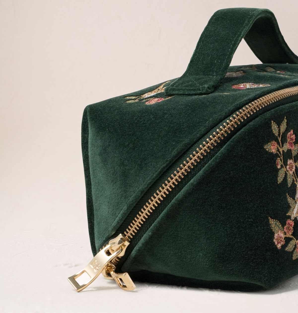 Songbirds Secret Garden Open Flat Makeup Bag - Forest Velvet